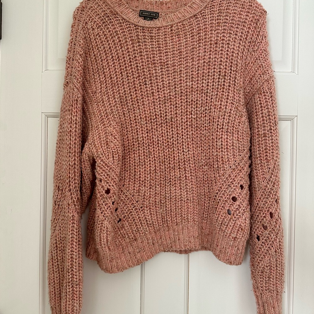 J. Crew Dusty Rose Chunky Crewneck Sweater - perfect for spring